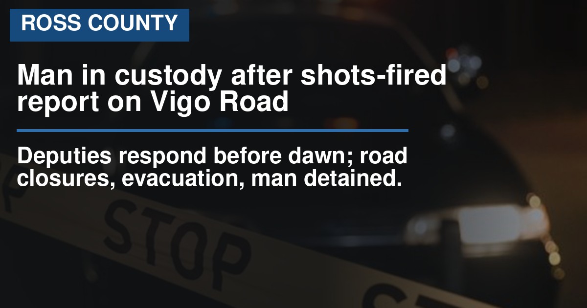 Man in custody after shots-fired report on Vigo Road