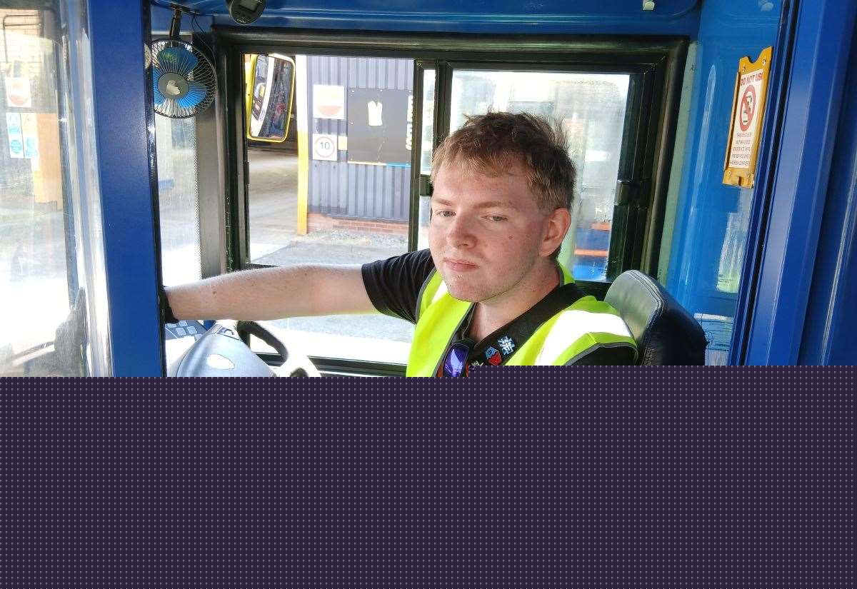 Stratford teenager with love of buses given chance to get behind the wheel double-decker