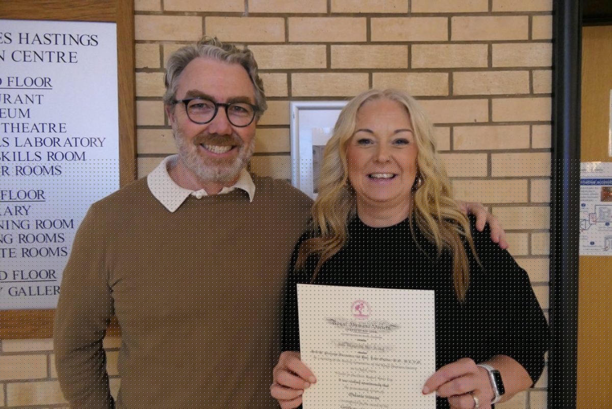 Droitwich midwife Mel given Royal Humane Society award for saving hockey player's life
