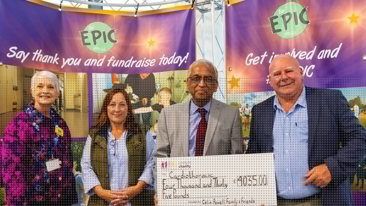 Mid Wales businessman thanks hospital staff that saved his life