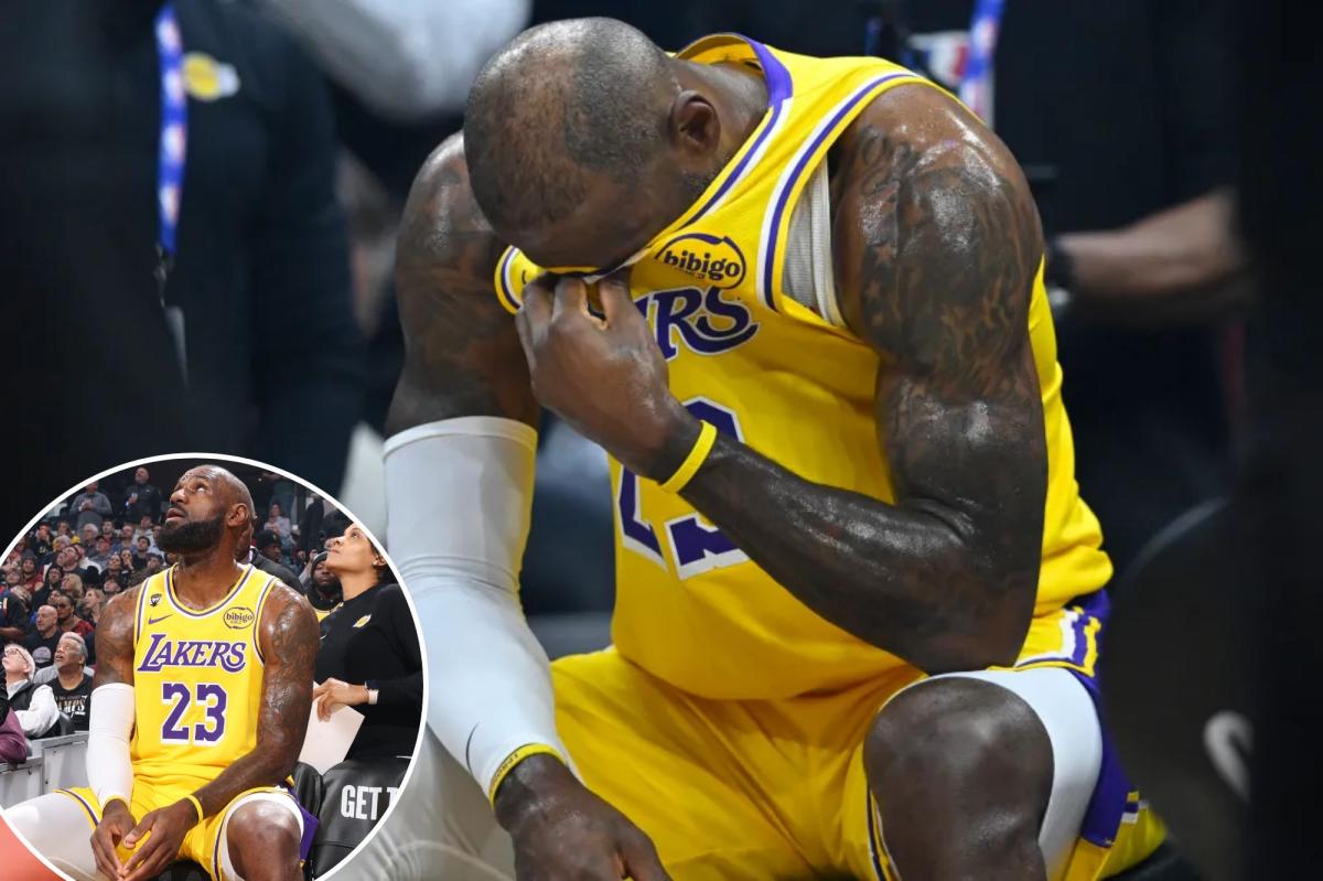 LeBron James fights back tears during Cavaliers tribute video as questions about NBA future loom