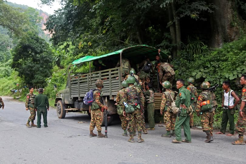 Chin resistance attacks junta reinforcement column in Falam, inflicting casualties