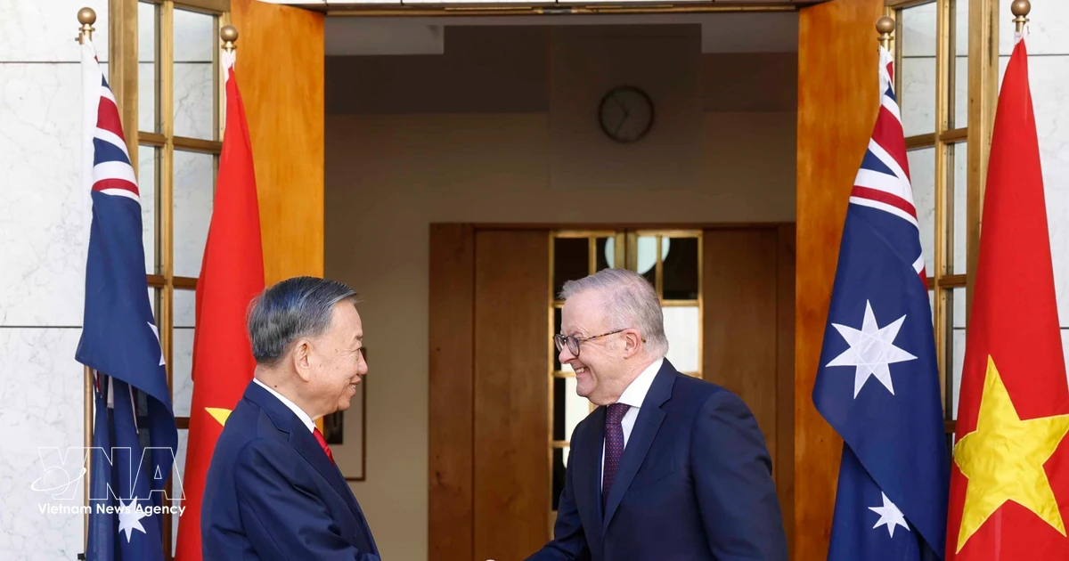 Party General Secretary and President To Lam, Australian Prime Minister meet the press