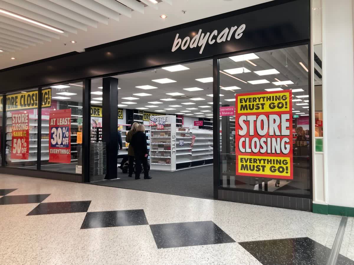 Bodycare stores in Wolverhampton and Merry Hill closing with all jobs set to go as business declared 'no longer viable'