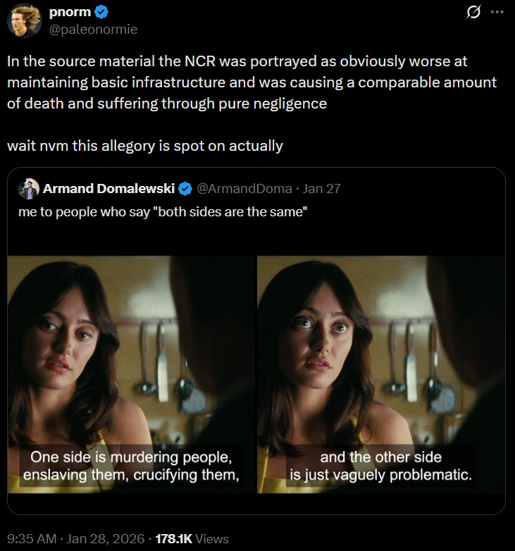 One Side Is Murdering People, the Other Is Just Vaguely Problematic - wait nvm this allegory is spot on actually