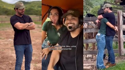 Murilo Huff presenteia Gabriela Versiani com bezerra da vaca mais cara do mundo: 'Chique'