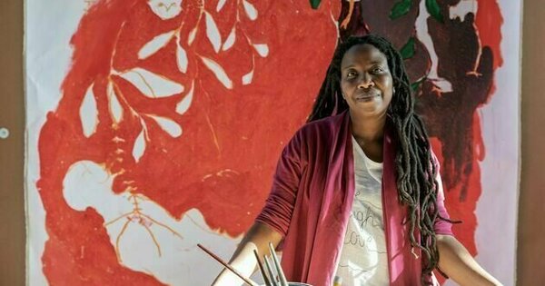 Zimbabwean artist Portia Zvavahera turns her prayers into paintings