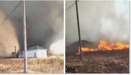 Firenado or fire tornado in Primorsky Krai, Russia