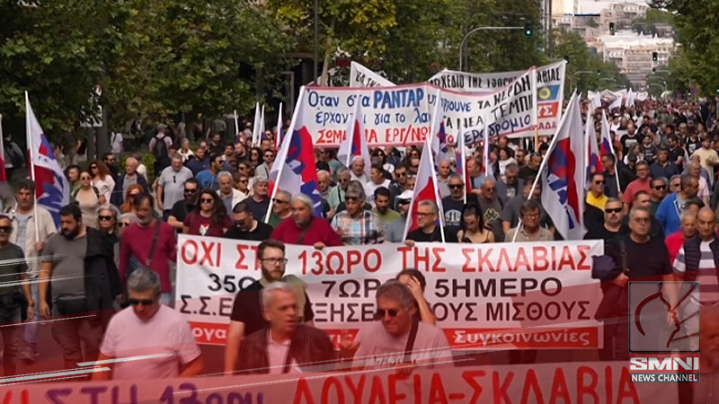 Manggagawa sa Greece nagprotesta laban sa panukalang mahabang oras ng trabaho