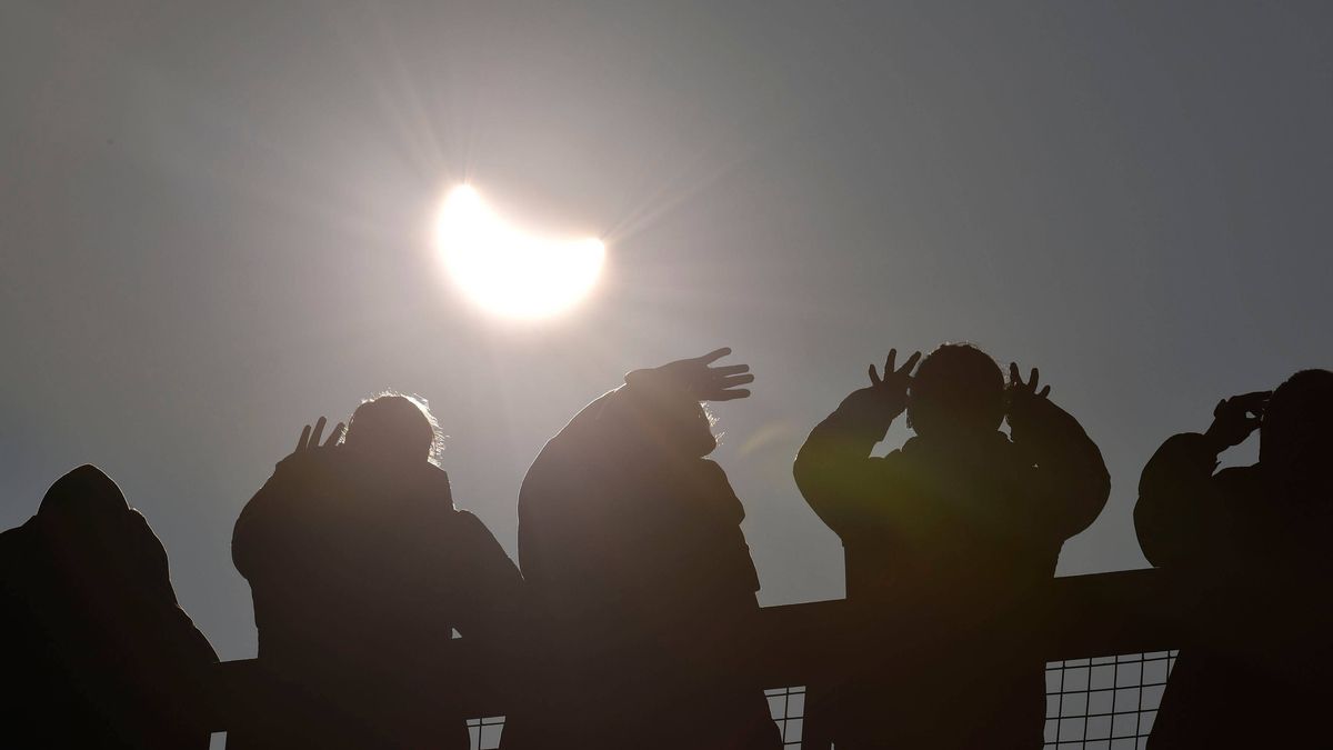 What you need to see the eclipse without glasses - kitchen colander to phone camera