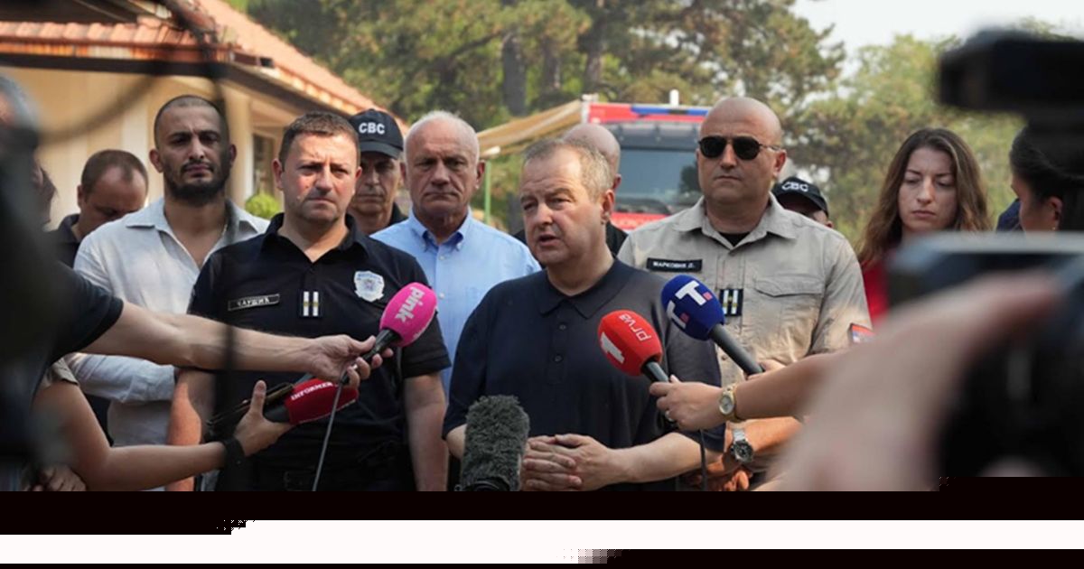 Dačić obišao požarište u Šumarku na području Deliblatske peščare: Situaciјa јe bolja, ali i dalje veoma teška