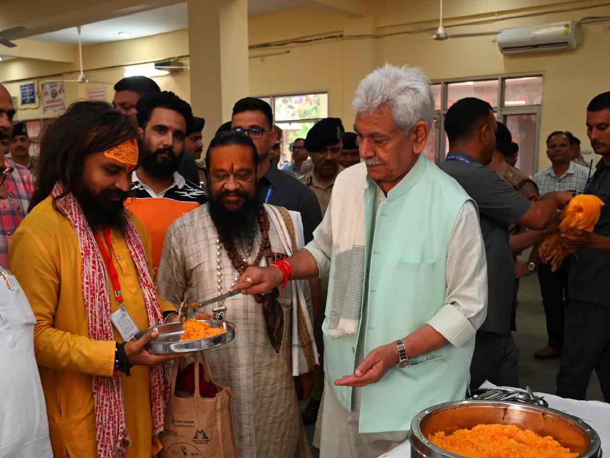 LG Manoj Sinha Reviews Amarnath Yatra Restoration, Orders Priority Repairs in Landslide-Prone Areas