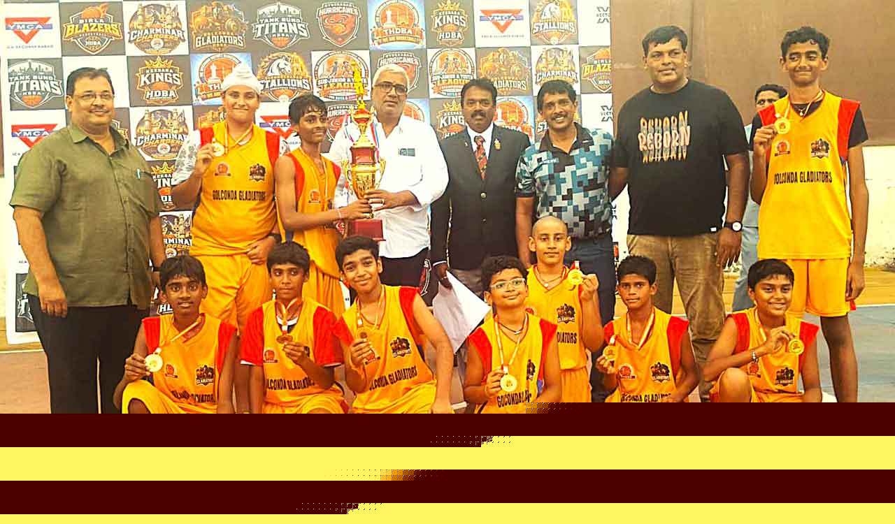 Hyderabad district basketball: Golconda Gladiators edge Secunderabad Stallions 60-57 in junior boys final