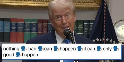 “It can only good happen”: Trump’s latest word salad becomes an instant meme