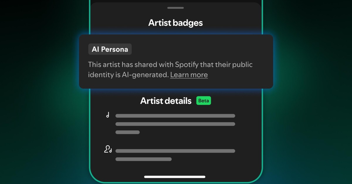 Spotify says it won’t recommend music from ‘AI Personas’