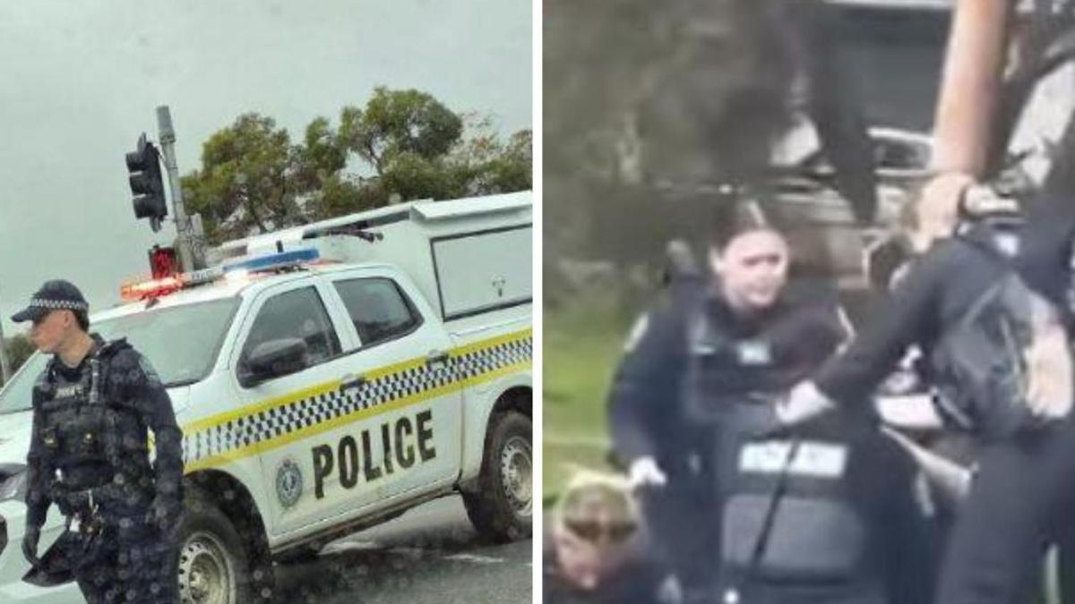 Man, 27, shot by police after allegedly stabbing female officer in the neck in the leg in Adelaide’s north