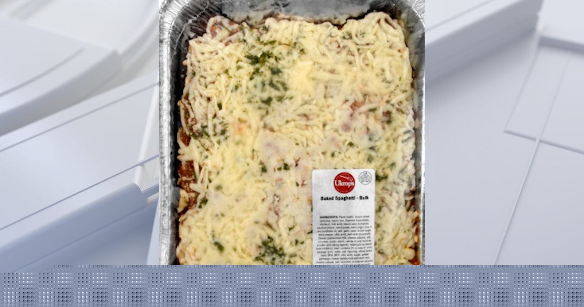 Nearly 23,000 pounds of baked spaghetti, chicken cobbler recalled over possible metal contamination