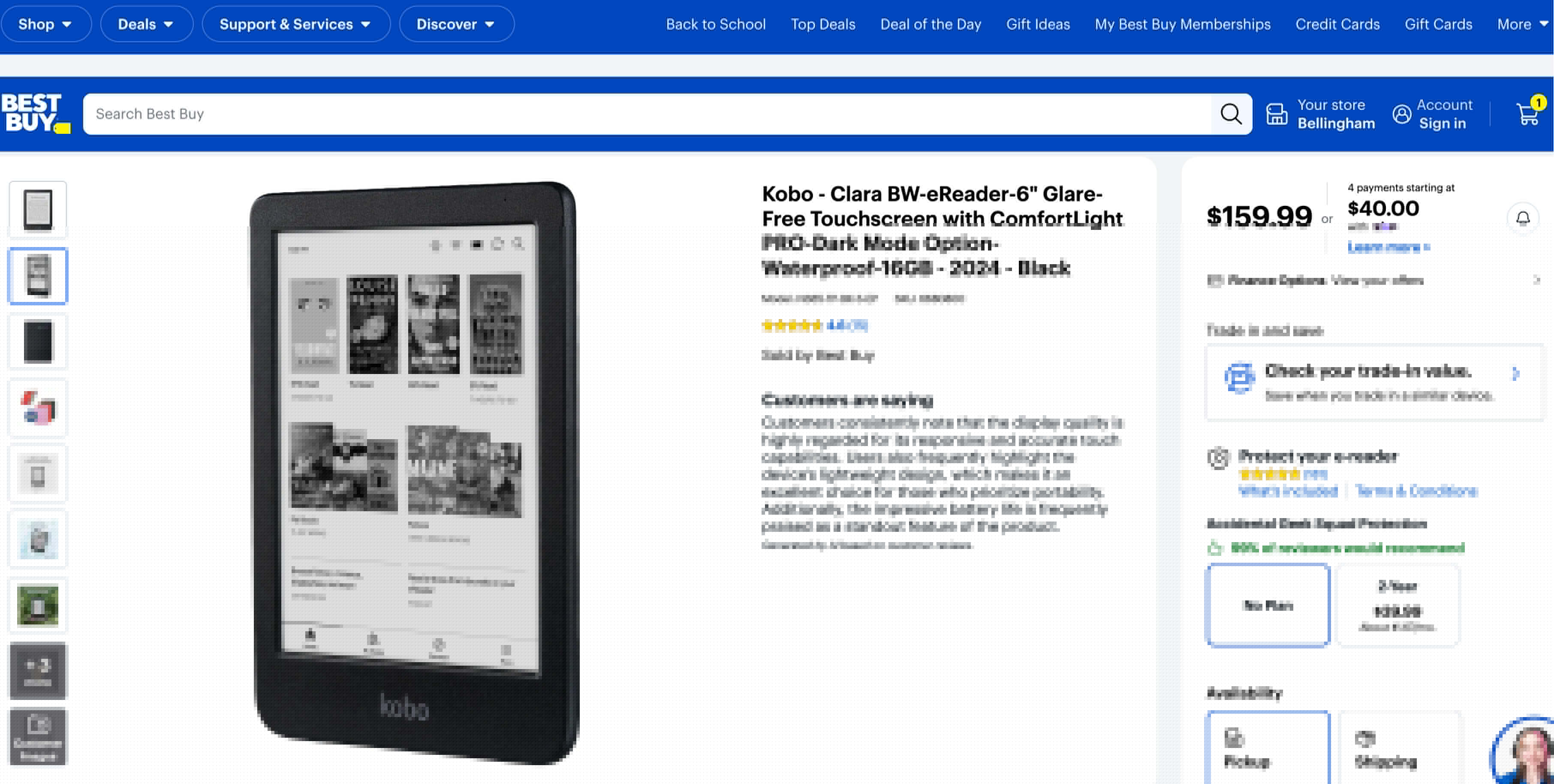 Rakuten Kobo e-readers now sold in Best Buy US Stores