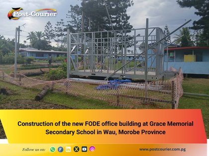 Permanent FODE office to support students at Grace Memorial Secondary in Wau, Morobe Province