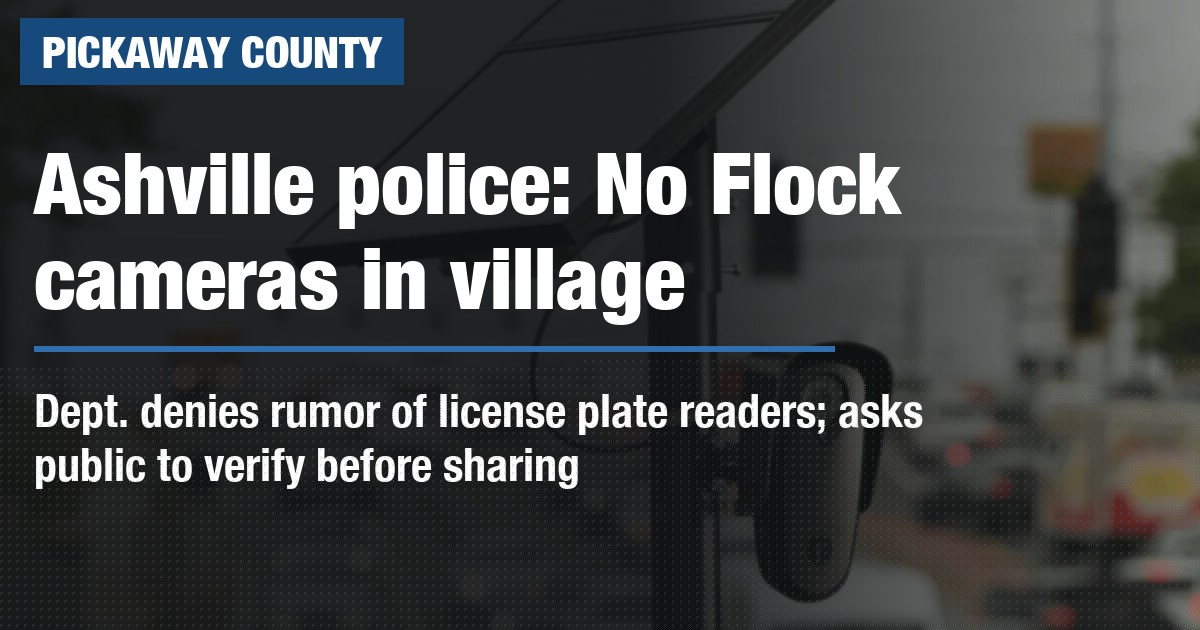Ashville police say department does not use Flock license plate cameras