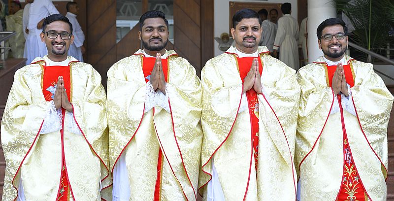 Four Jesuit Deacons Ordained into Priesthood at Fatima Retreat House, Mangaluru