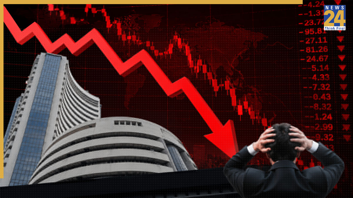 [Sensex Today] Share Market LIVE Update: Sensex crashes 341, Nifty slips to 24,35 as hopes of peace between US-Iran fades; Larsen, Bharti Airtel among top losers