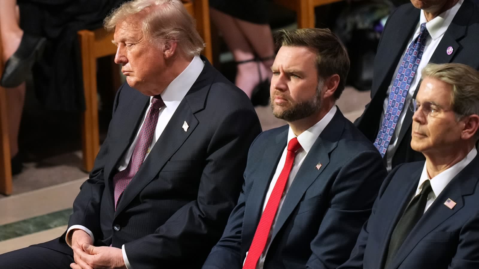 Trump Can’t Help Taking a Snooze at Lindsey Graham’s Funeral