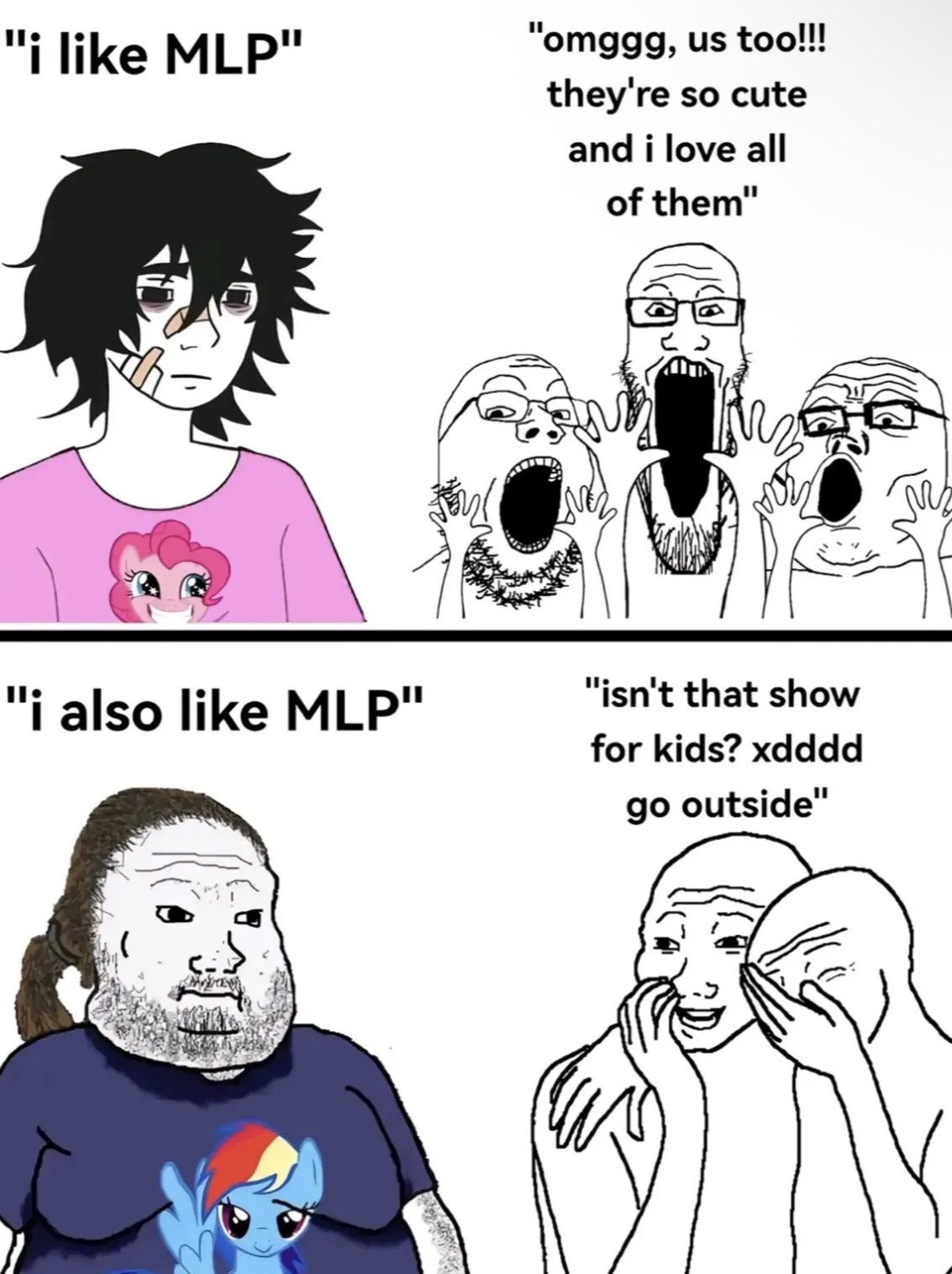 Bronies - Femboy brony larper vs Real Brony Bro