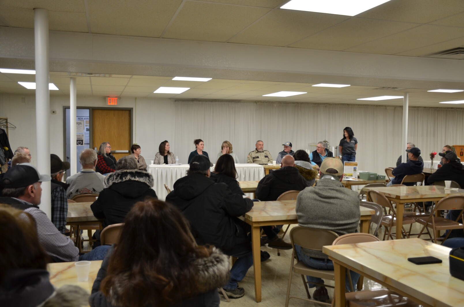 Dunn county officials meet with residents at New Hradec Coffee & Company