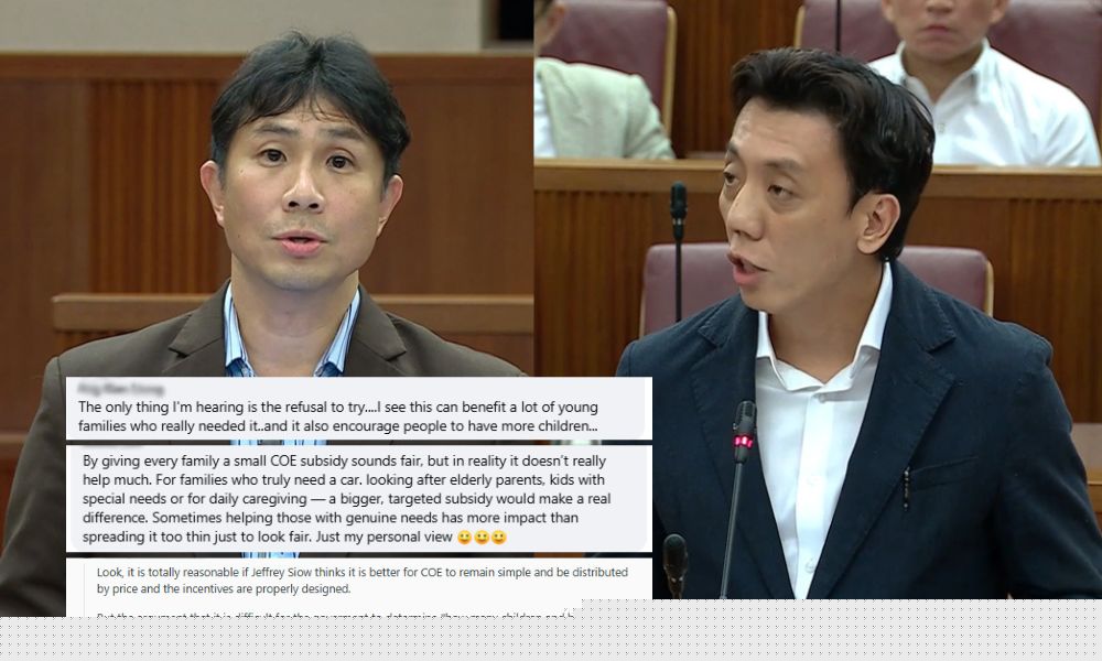 Netizens split over Jamus Lim’s COE discount proposal, Jeffrey Siow defends market system