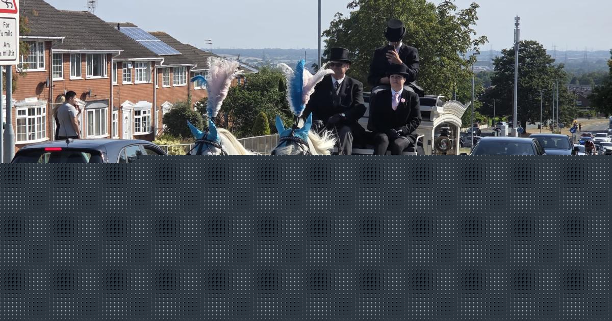 Horse and carriage carries coffin for teen who bravely fought cancer