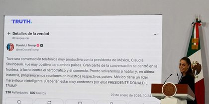 Sheinbaum y Trump hablan en una llamada «productiva» sobre seguridad y comercio