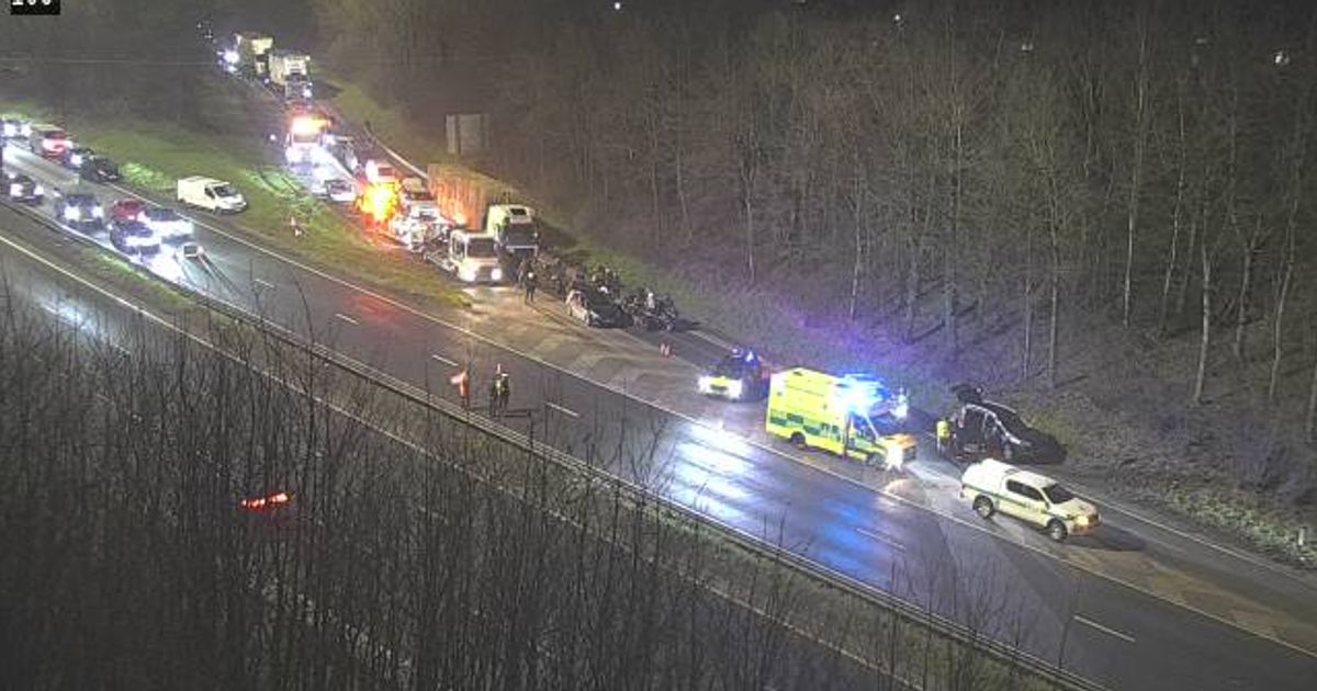 Five vehicle A55 pile-up left several injured with one taken to specialist trauma unit