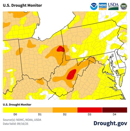 Drought is back in Ohio, Pennsylvania and West Virginia
