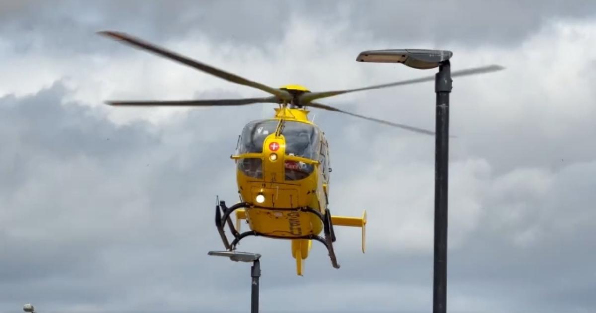 Air ambulance called to medical emergency in market town