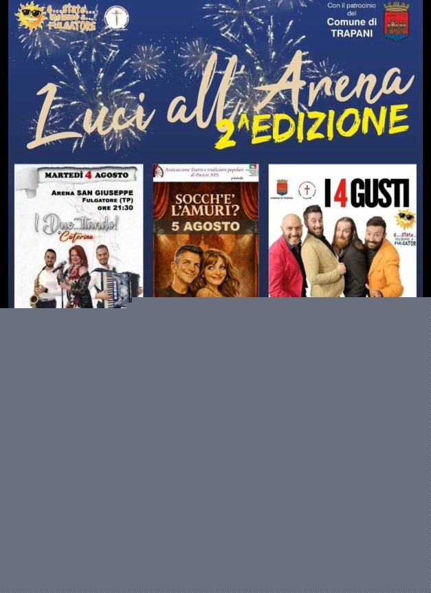 Fulgatore riaccende l'Arena: sei serate di musica, teatro e comicità per la festa del paese