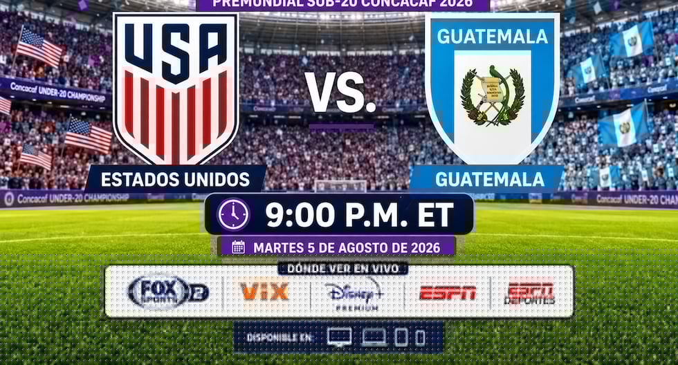 📺 Canales TV que transmiten Estados Unidos vs. Guatemala EN VIVO ONLINE por el Premundial Sub-20