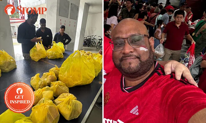 Sembawang resident buys lunch for 100 workers to thank them for their hard work