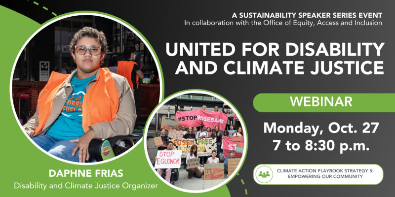 Monday 10/27: United for Disability and Climate Justice