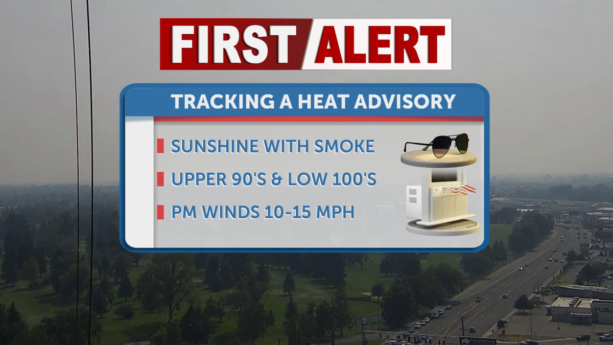 Heat Advisory through Saturday with more wildfire smoke