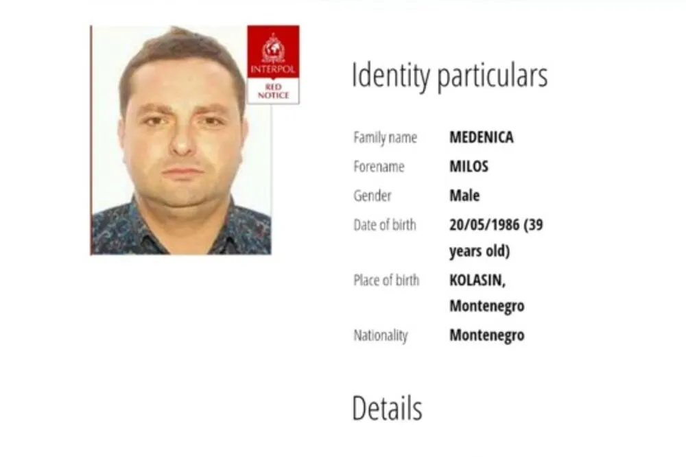 Crnogorsko tužilaštvo još ispituje jatake Miloša Medenice, direktor policije nema informacije da je u Hrvatskoj