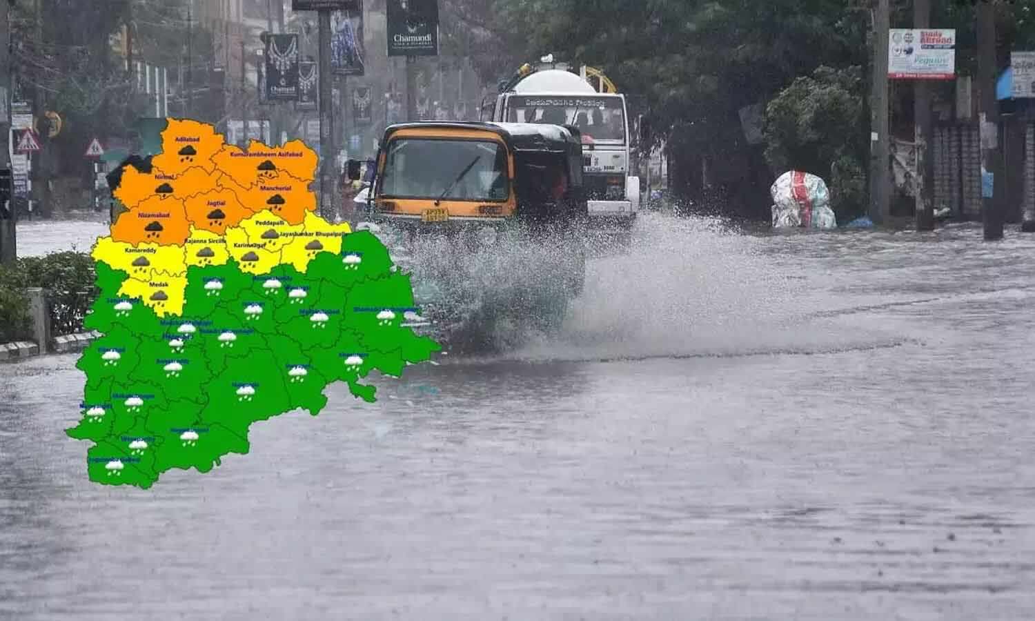 Rains begin in Telangana and Hyderabad amid Low-Pressure Area