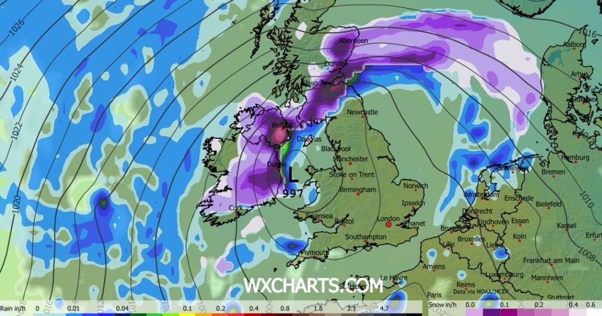 Exact date 'Beast from the East' snow storms will arrive in UK as maps show 26 inches of snow
