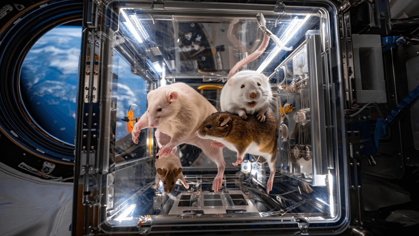 Mutant Mice Studied on ISS to Unlock Secrets of Microgravity Life