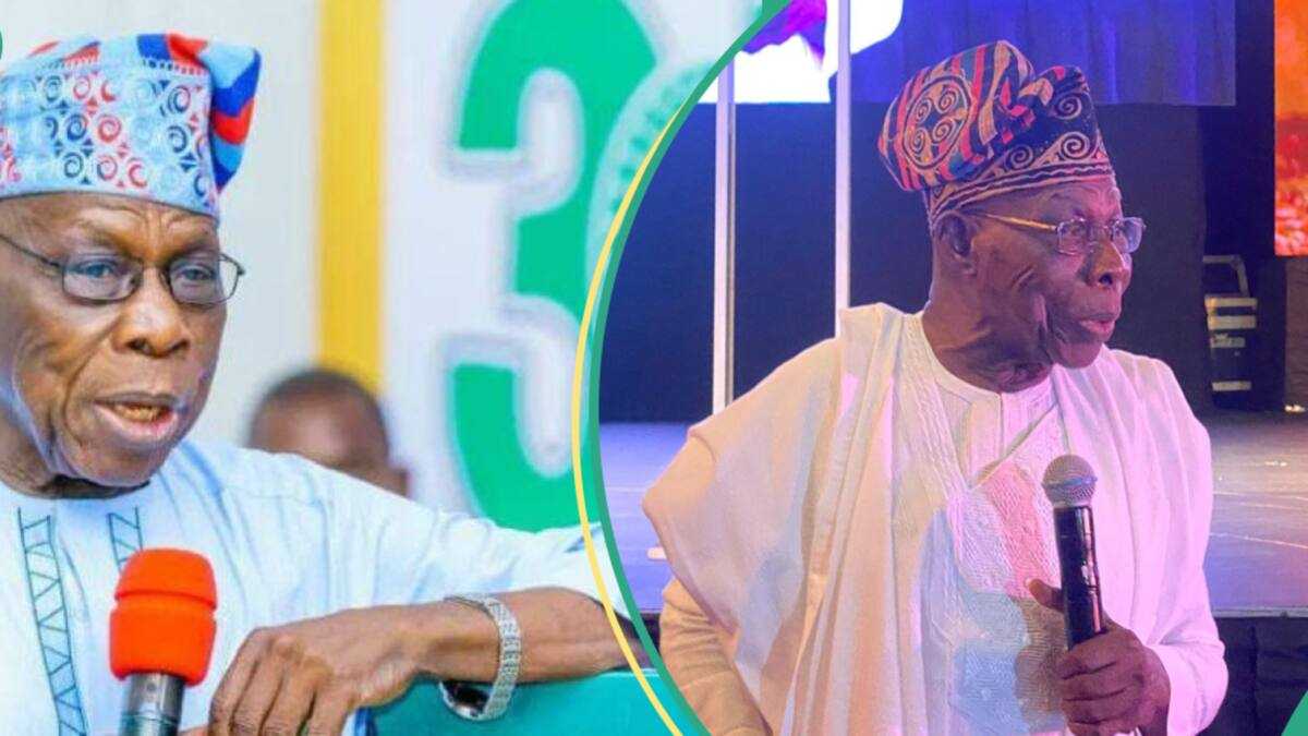 Intense moment of influential former first lady sharing hugs with Obasanjo in trending video