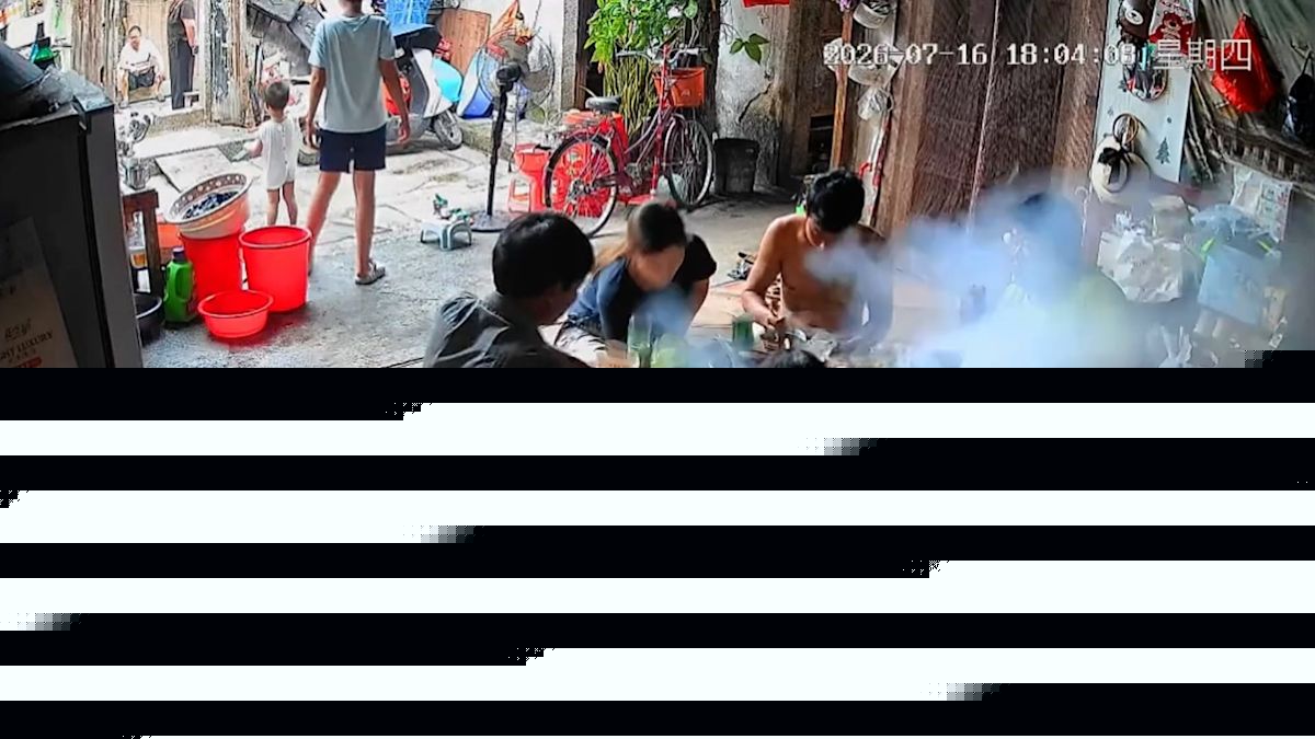 Portable gas stove explodes in the middle of group dinner