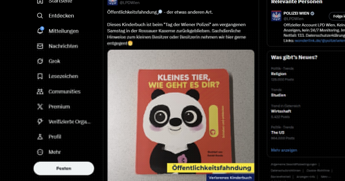 Besitzer gesucht! - Fahndung der „etwas anderen Art“ in Wien