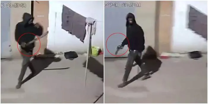 CCTV Captures Armed Robbers Firing at Homeowner During 3am Raid