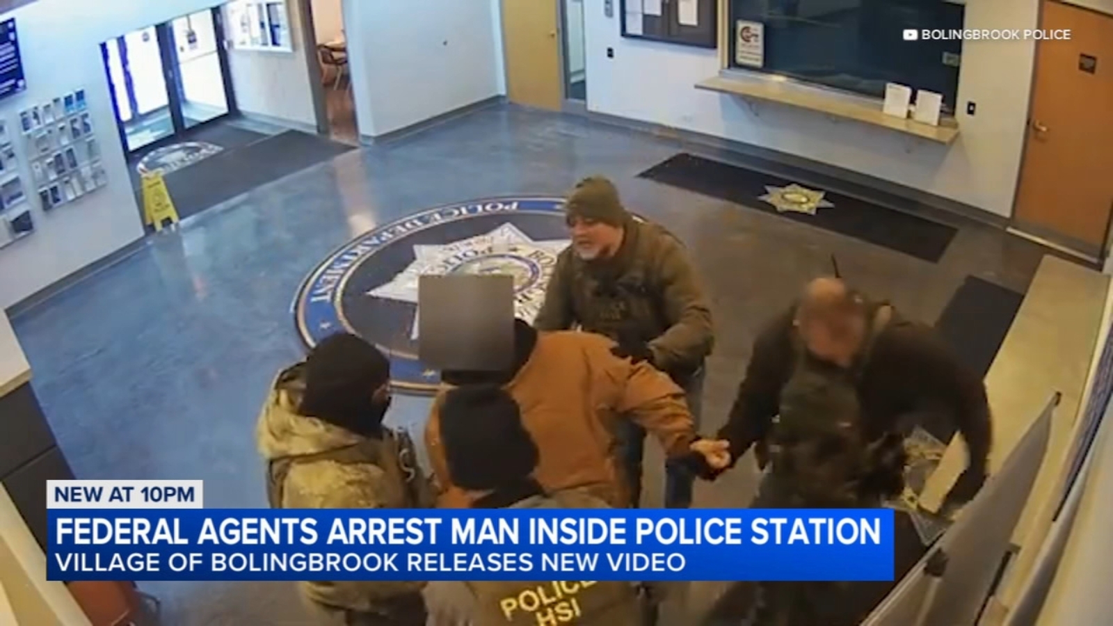 New video shows federal agents arrest man inside Bolingbrook Police Department lobby