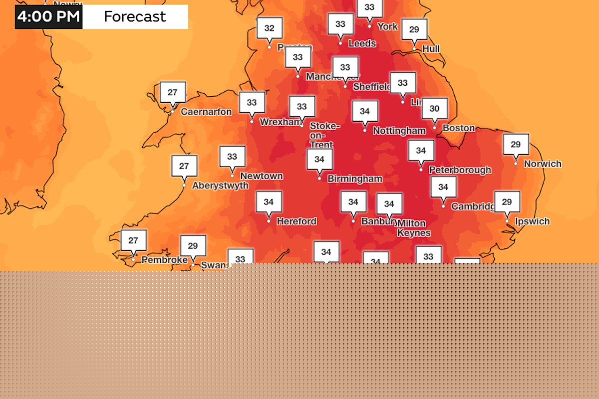 Mapped: UK to be hotter than Athens as fifth heatwave will bring 38C temperatures